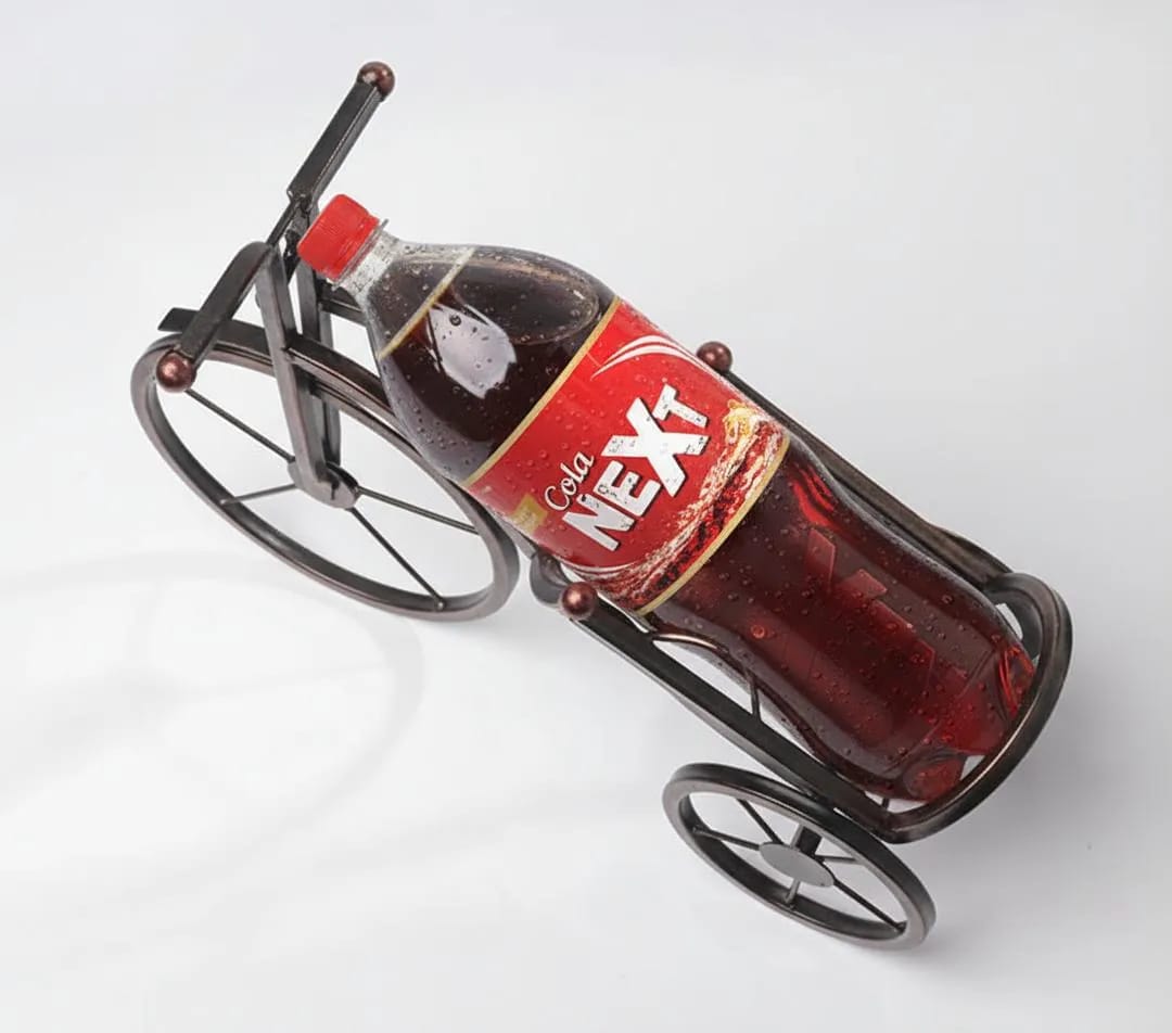 Vintage Bicycle Wine Bottle Holder – Decorative Metal Bottle Stand