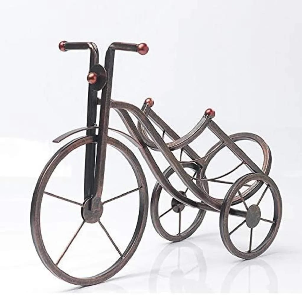 Vintage Bicycle Wine Bottle Holder – Decorative Metal Bottle Stand
